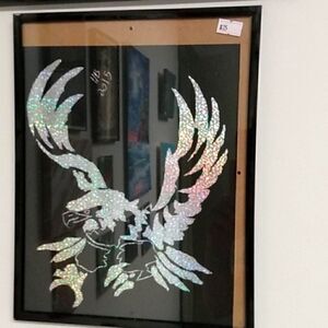 Silver engraved eagle